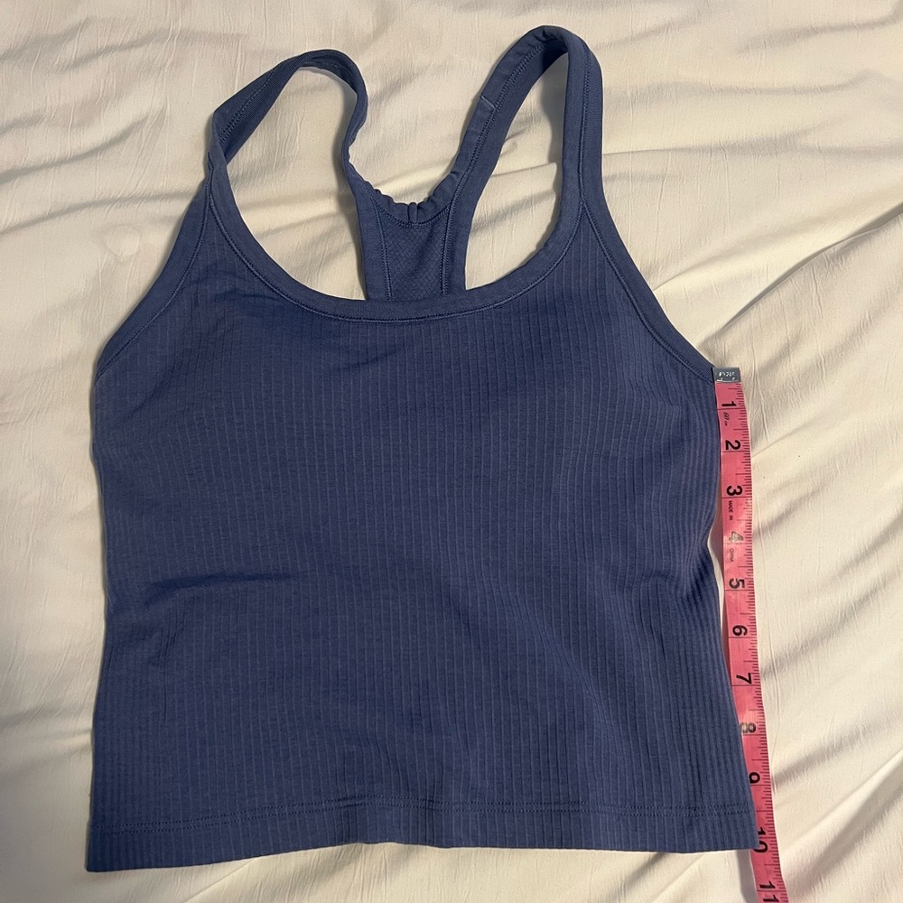 Lululemon Ebb to Street Tank Top Light Support B/C Cup - Cropped - Blue - Size 6